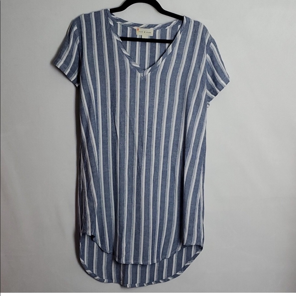 Anthropologie Cloth & Stone Linen T-Shirt Dress